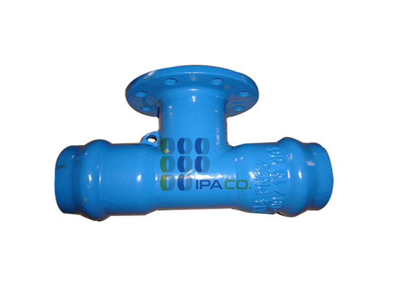 سه راه ناف فلنج دو سر صاف چدن داکتیل