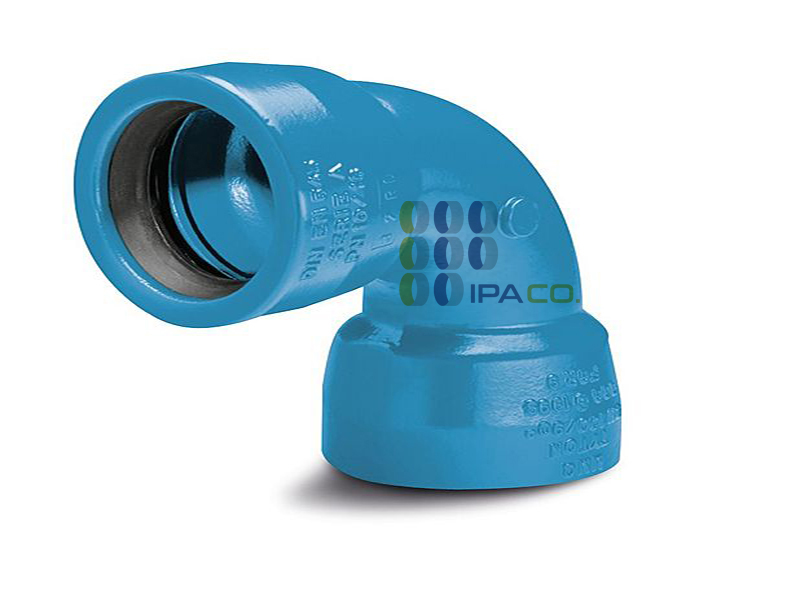 زانوی دو سرصاف °90 چدن داکتیل