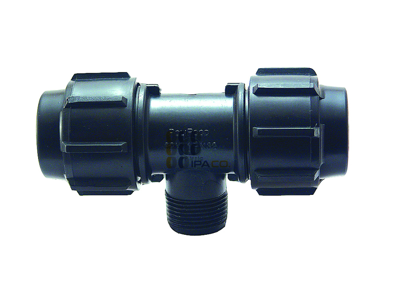 سه راه نر پیچی پلی اتیلن