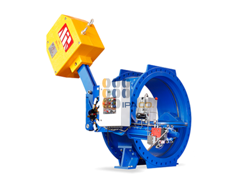 شیرپروانه ای فلنچدار باعملگر هیدرولیک-وزنه ای