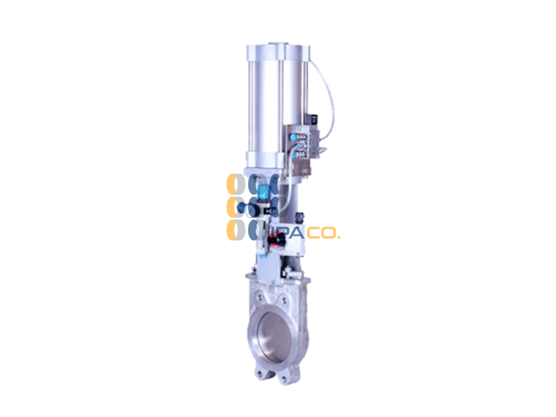 شیرکشویی چاقویی با عملگر پنوماتیک